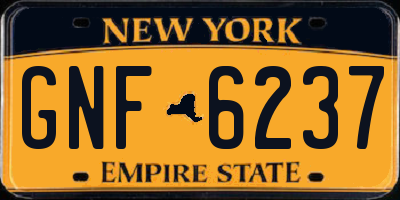 NY license plate GNF6237