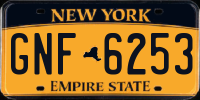 NY license plate GNF6253