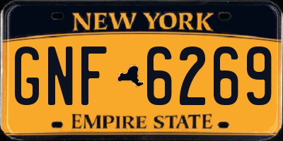 NY license plate GNF6269