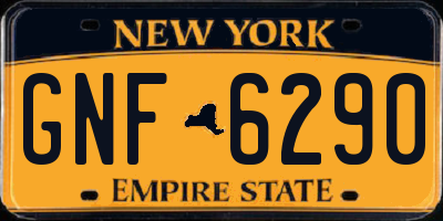 NY license plate GNF6290