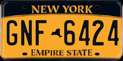 NY license plate GNF6424