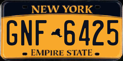 NY license plate GNF6425