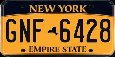 NY license plate GNF6428