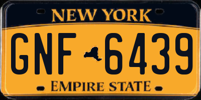 NY license plate GNF6439