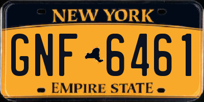 NY license plate GNF6461