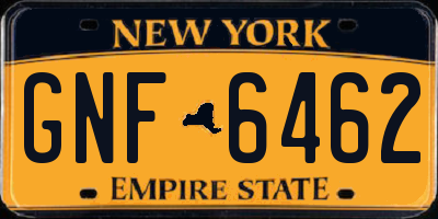 NY license plate GNF6462