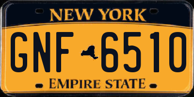 NY license plate GNF6510