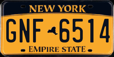 NY license plate GNF6514