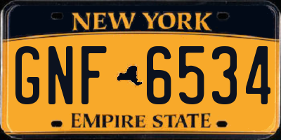 NY license plate GNF6534