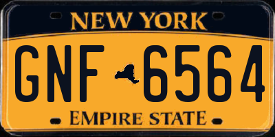 NY license plate GNF6564