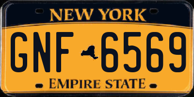 NY license plate GNF6569