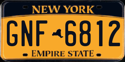NY license plate GNF6812