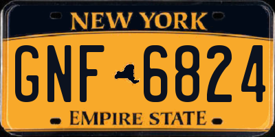 NY license plate GNF6824