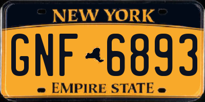NY license plate GNF6893