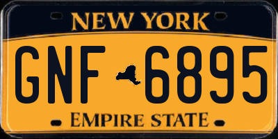NY license plate GNF6895