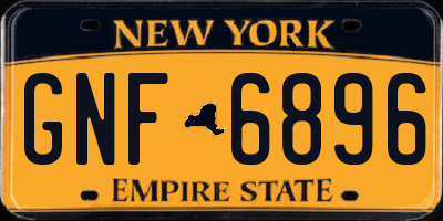NY license plate GNF6896