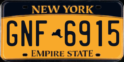 NY license plate GNF6915