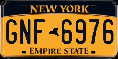 NY license plate GNF6976