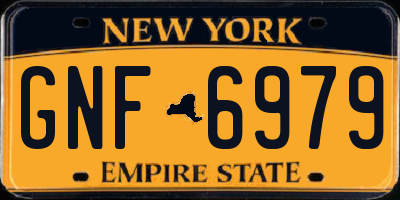 NY license plate GNF6979