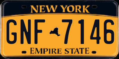 NY license plate GNF7146
