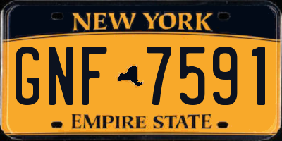 NY license plate GNF7591
