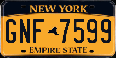 NY license plate GNF7599