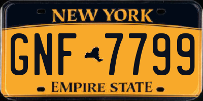 NY license plate GNF7799