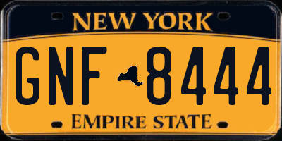 NY license plate GNF8444