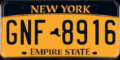 NY license plate GNF8916