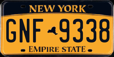 NY license plate GNF9338