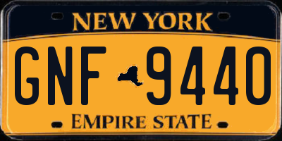 NY license plate GNF9440