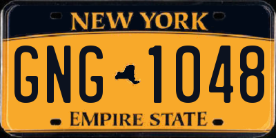 NY license plate GNG1048