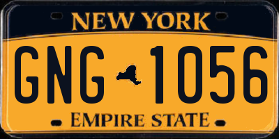NY license plate GNG1056