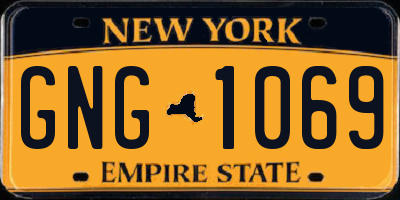 NY license plate GNG1069