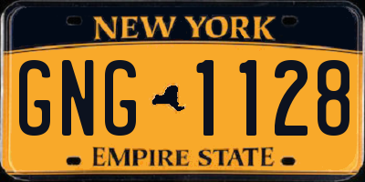 NY license plate GNG1128