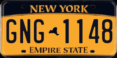 NY license plate GNG1148