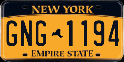 NY license plate GNG1194
