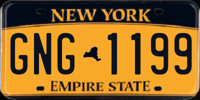 NY license plate GNG1199