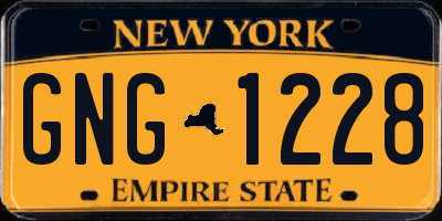 NY license plate GNG1228