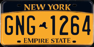 NY license plate GNG1264