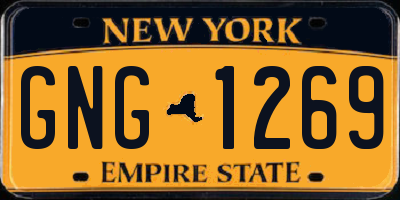 NY license plate GNG1269