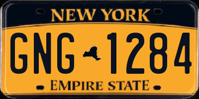 NY license plate GNG1284