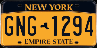 NY license plate GNG1294