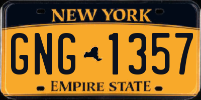 NY license plate GNG1357