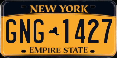 NY license plate GNG1427