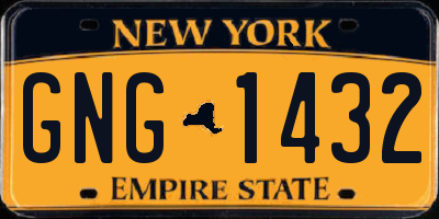 NY license plate GNG1432