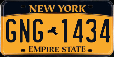 NY license plate GNG1434