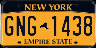 NY license plate GNG1438