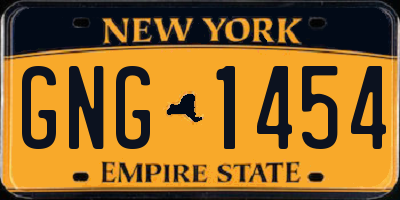 NY license plate GNG1454