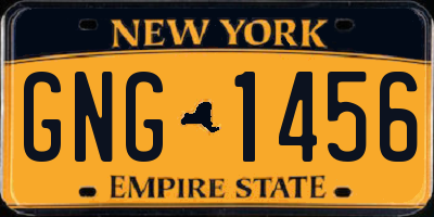 NY license plate GNG1456